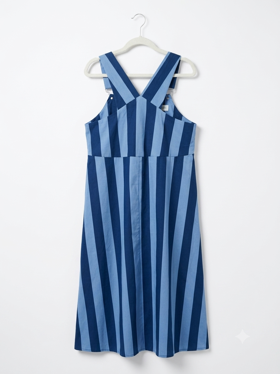 The Marina Stripe Pinafore Dress