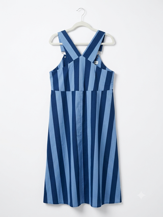 The Marina Stripe Pinafore Dress