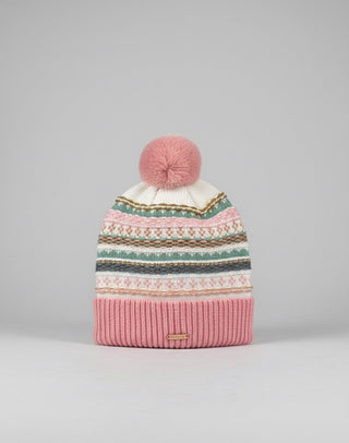 Cozy Fair Isle Pom-Pom Knit Hat for Kids