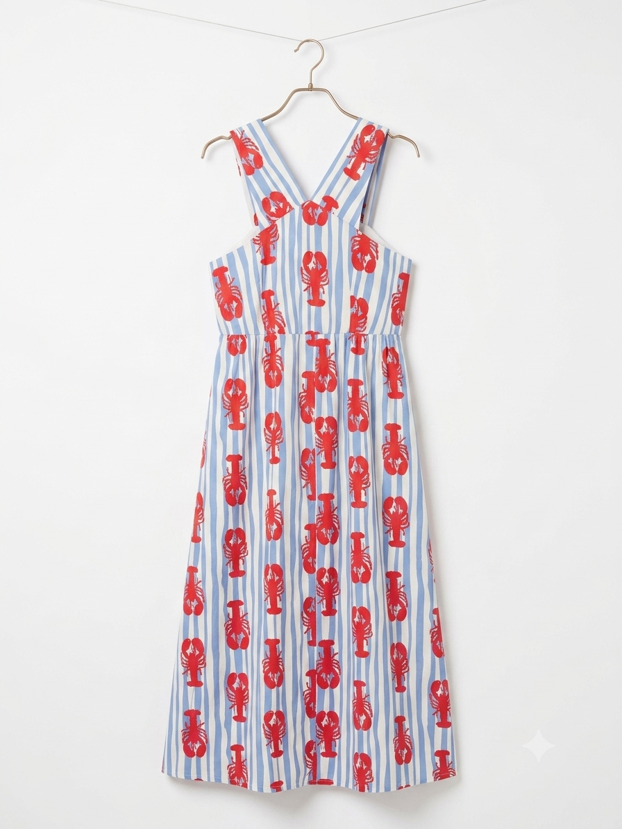 The Crustacean Chic Pinafore Dress