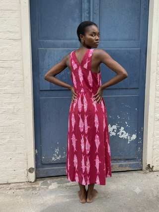 Magenta Sardine Pinafore Dress