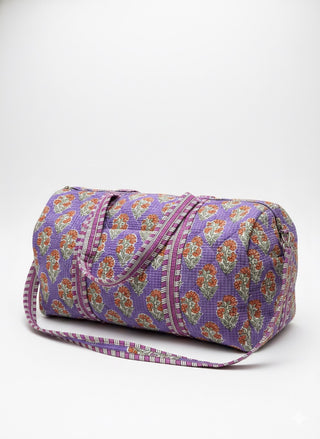 The Lavender Bloom Quilted Duffle Bag