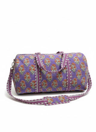 The Lavender Bloom Quilted Duffle Bag