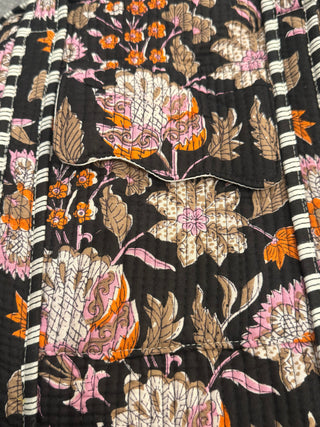 The Midnight Botanical Quilted Duffle