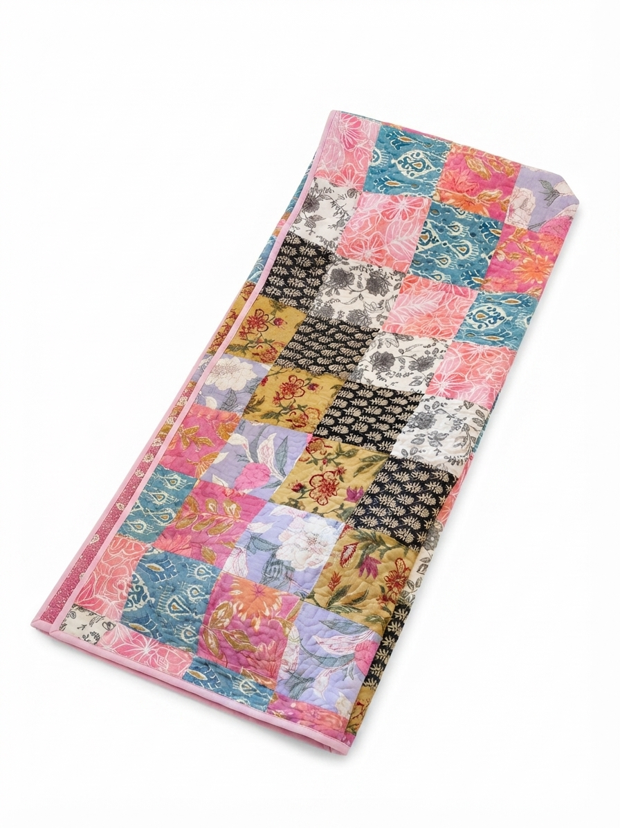 Boho Blossom Reversible Queen Size Quilt