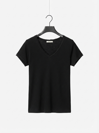 Essential V-Neck Tee- Black