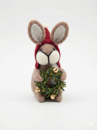 Holiday Hop: Santa Bunny Felt Ornament