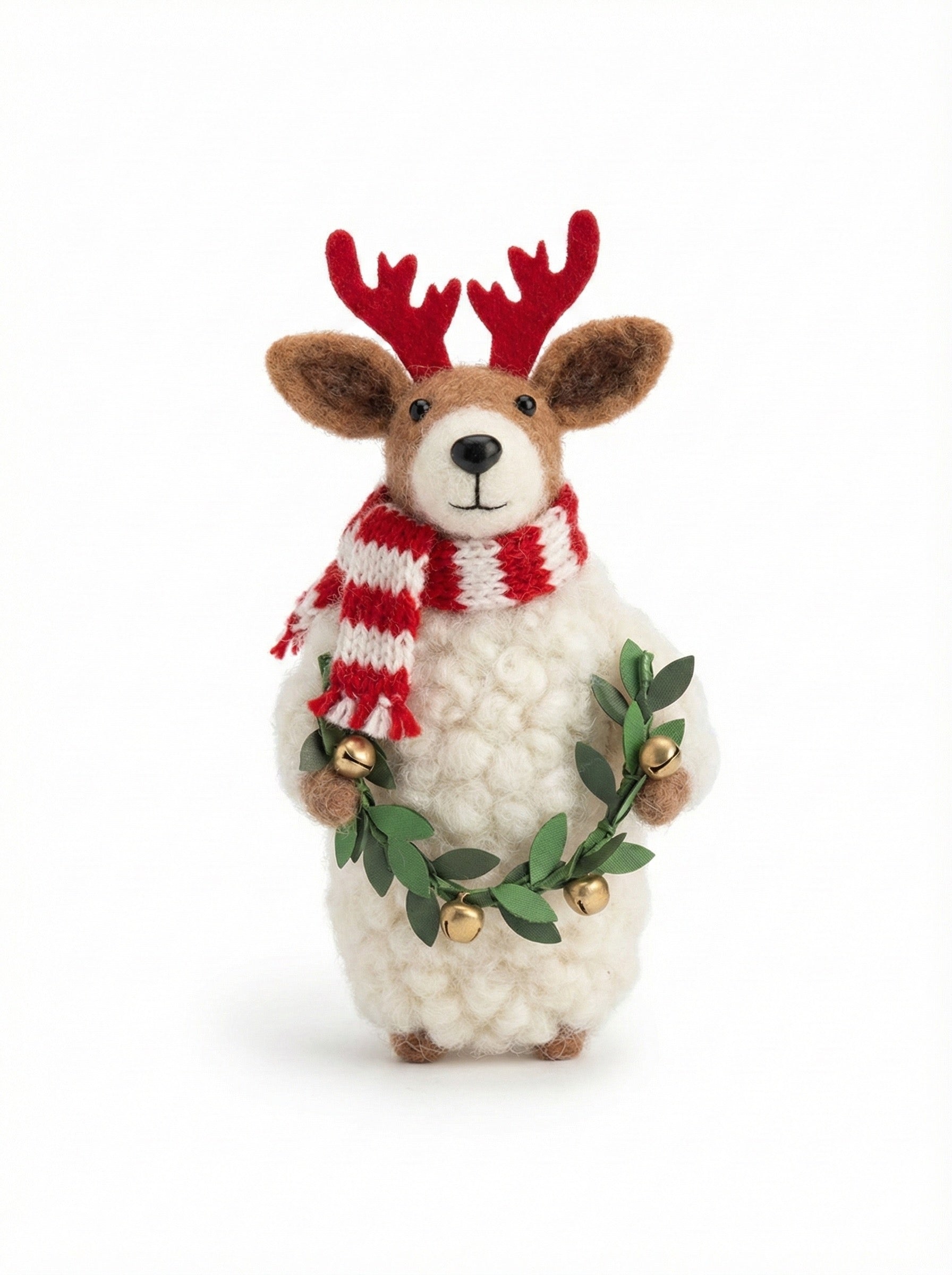 The Reindeer Games Felted Lamb Ornament