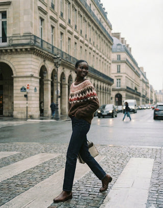 The Mocha Nordic Fair Isle Sweater