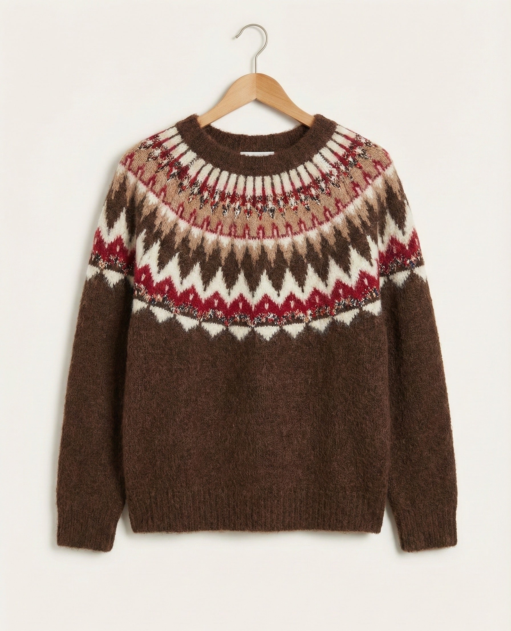 The Mocha Nordic Fair Isle Sweater