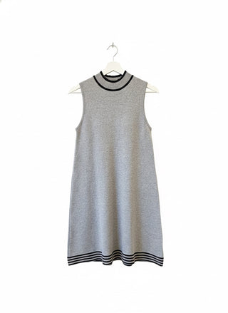 The Metro Mock-Neck Knit Dress- Grey