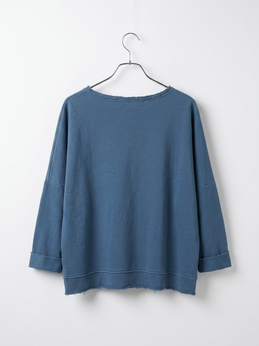 Relaxed-Fit Sweatshirt- Dusty Blue