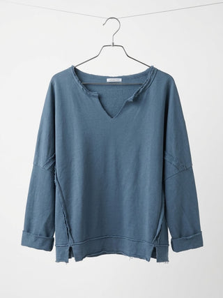 Relaxed-Fit Sweatshirt- Dusty Blue