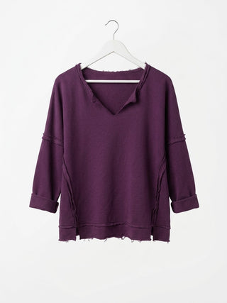 Relaxed-Fit Sweatshirt- Deep Plum