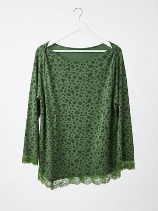 Gaia Wild Green Lace Top