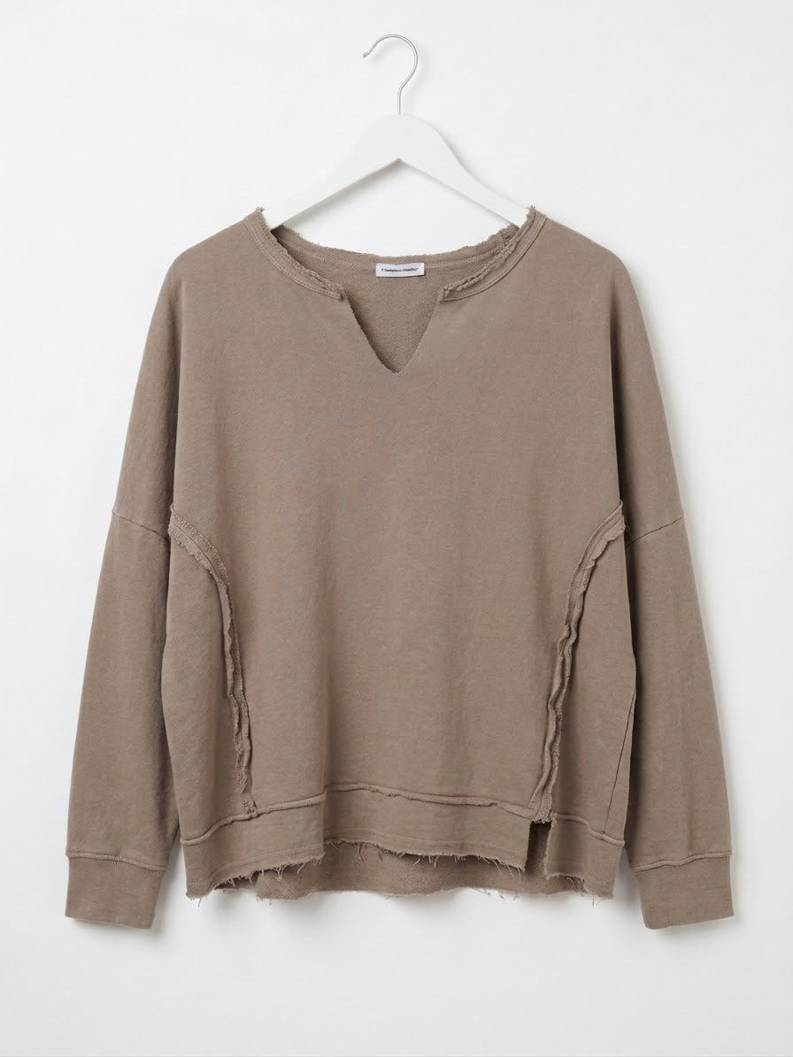 Relaxed-Fit Sweatshirt-Mushroom