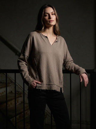 Relaxed-Fit Sweatshirt-Mushroom