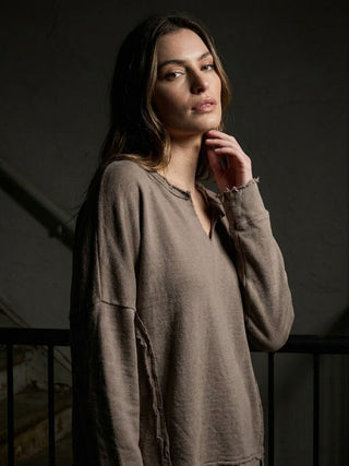 Relaxed-Fit Sweatshirt-Mushroom
