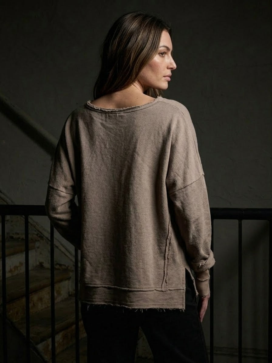 Relaxed-Fit Sweatshirt-Mushroom