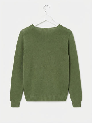 Everyday Knit V-Neck Cardigan -  Olive Green