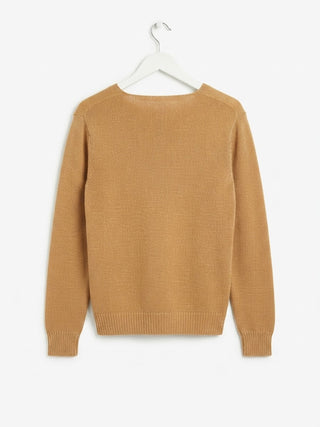 Everyday Knit V-Neck Cardigan -  Tan