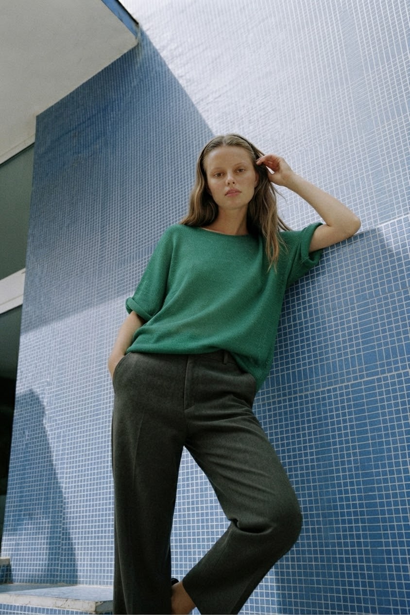 Verde Di Parma Italian Knit Sweater- Emerald Green