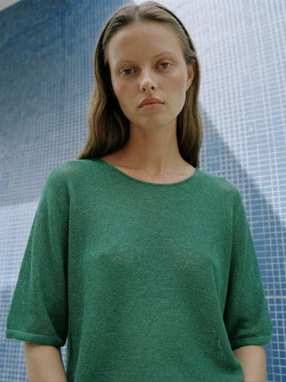 Verde Di Parma Italian Knit Sweater- Emerald Green
