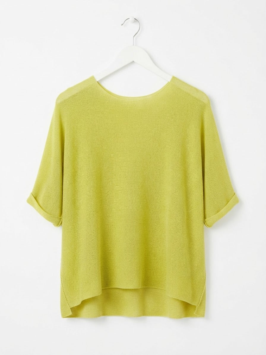 Verde Di Parma Italian Knit Sweater-Chartreuse