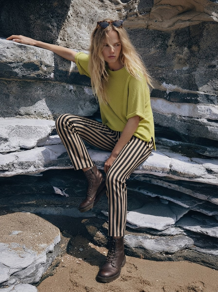 Verde Di Parma Italian Knit Sweater-Chartreuse