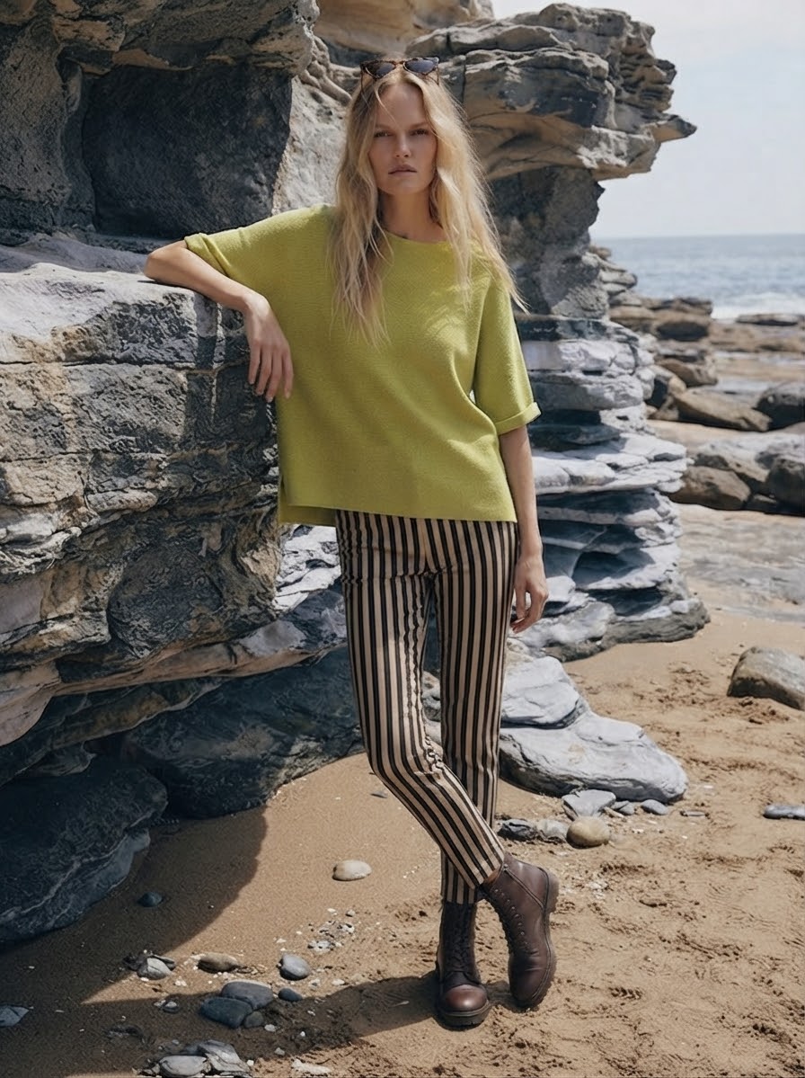 Verde Di Parma Italian Knit Sweater-Chartreuse