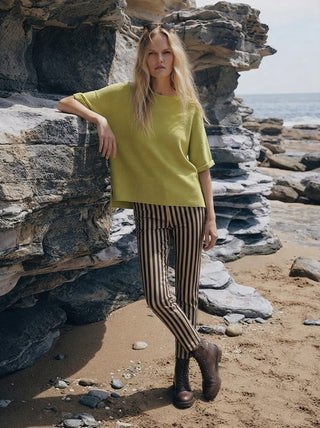 Verde Di Parma Italian Knit Sweater-Chartreuse
