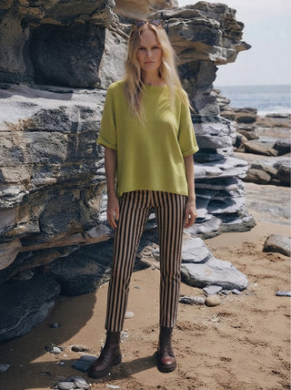 Verde Di Parma Italian Knit Sweater-Chartreuse