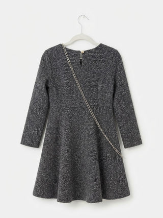 Italian Tweed Knit Dress Set with Matching Bag