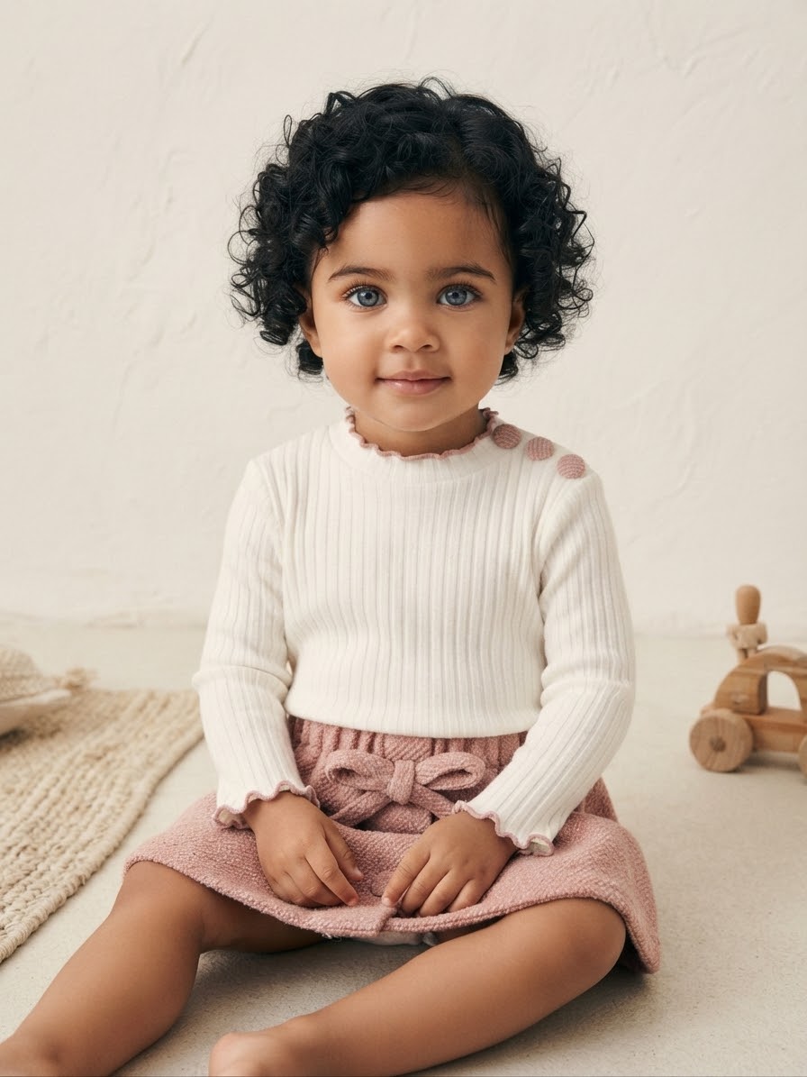 Rosalie Ribbed Knit & Tweed Skirt Set