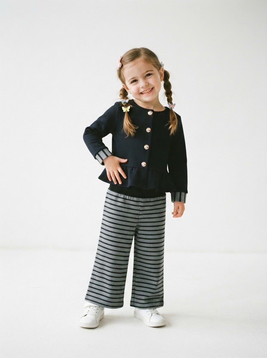 Little Milan Stride Set- Navy