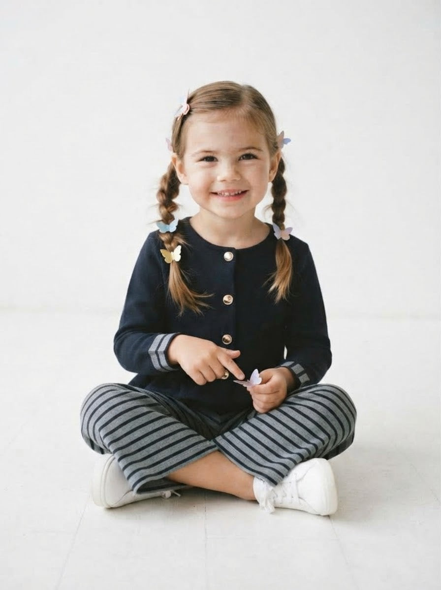 Little Milan Stride Set- Navy