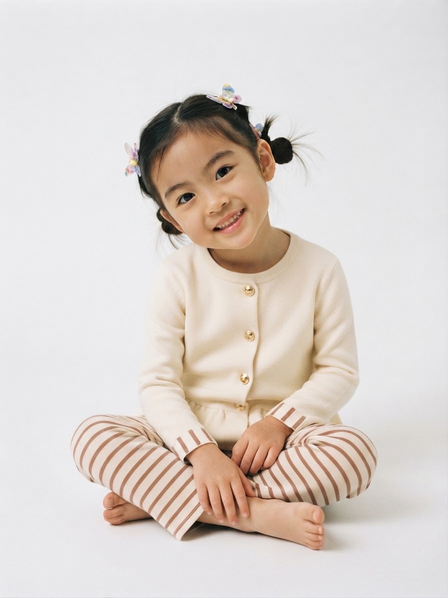 Little Milan Stride Set-White