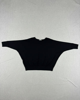 The Essential  Italian Batwing Sweater- Black
