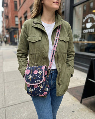 The "Midnight Garden" Quilted Sling Bag