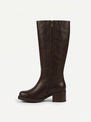 The Contour Knee Boot- Brown