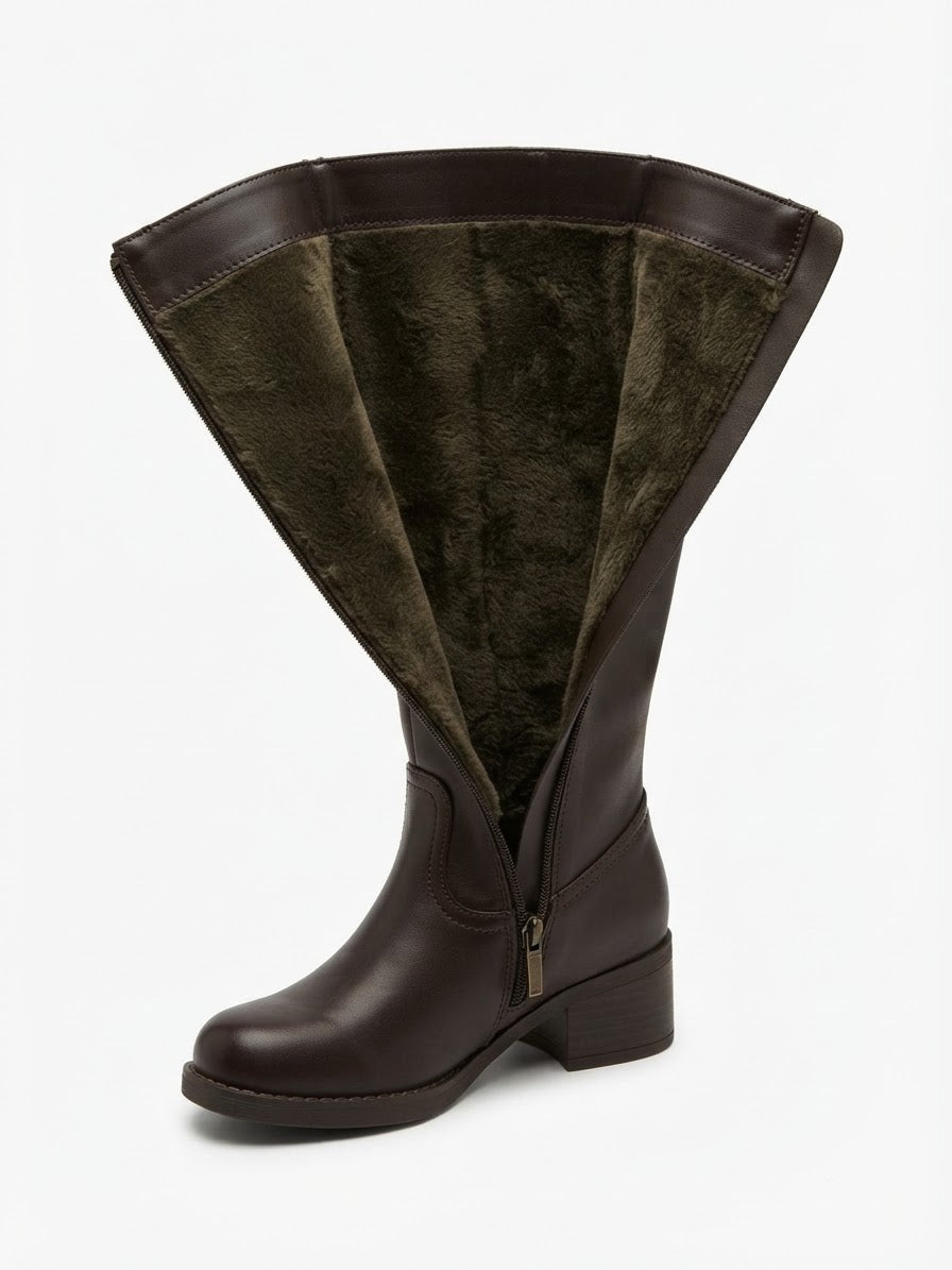 The Contour Knee Boot- Brown