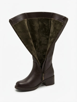 The Contour Knee Boot- Brown