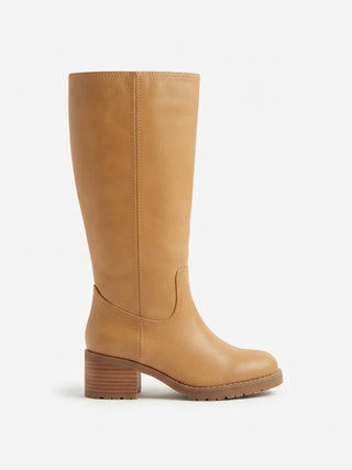 The Contour Knee Boot- Wheat