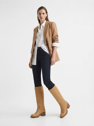 The Contour Knee Boot- Wheat