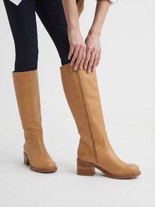 The Contour Knee Boot- Wheat