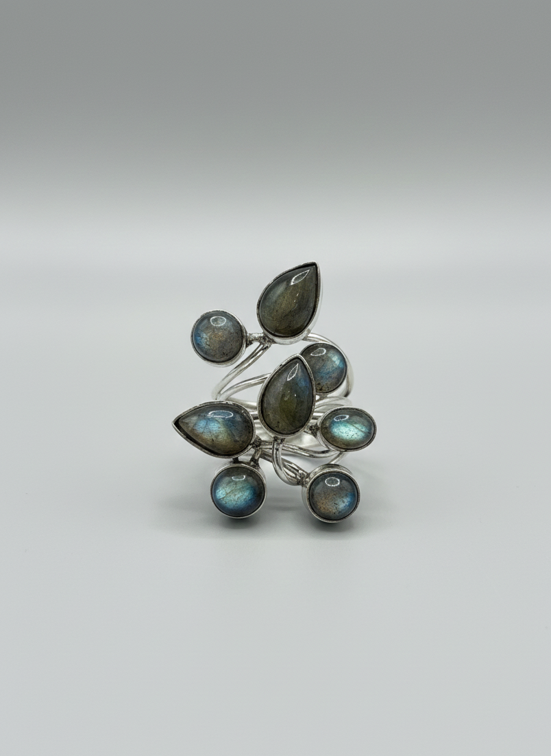 The Ethereal Moonlight Cluster Ring