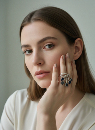 The Midnight Cascade Ring