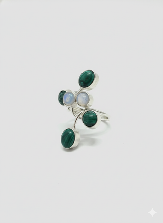 Celestial Malachite Vine Ring