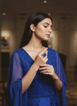 Royal Lapis Adjustable Statement Ring