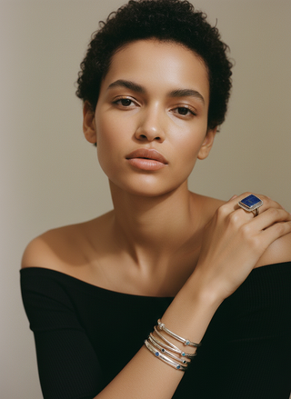 Royal Lapis Adjustable Statement Ring